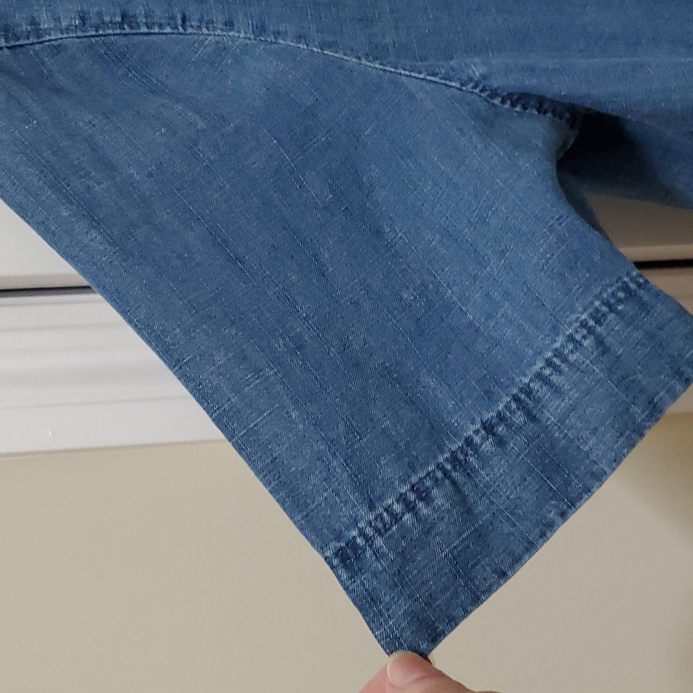 LOFT Button-Back Denim Top - Picture 5 of 5